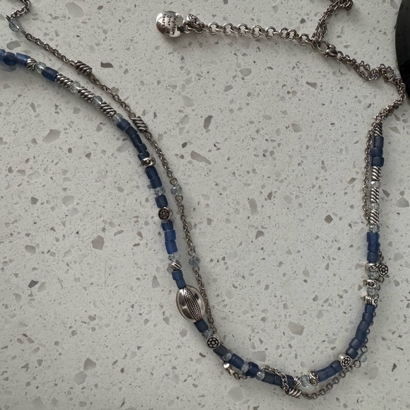 Brighton Deja View Blue & Silver
Plated Bead Double Strand Necklace - Picture 2 of 4